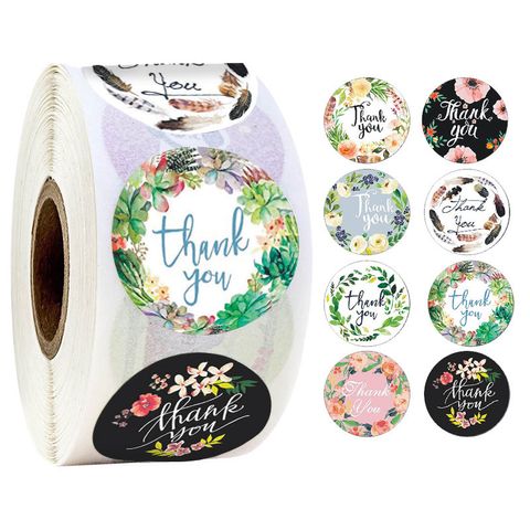 New Wholesale Roll Thank You Seal Envelope Decoration Sticker Label