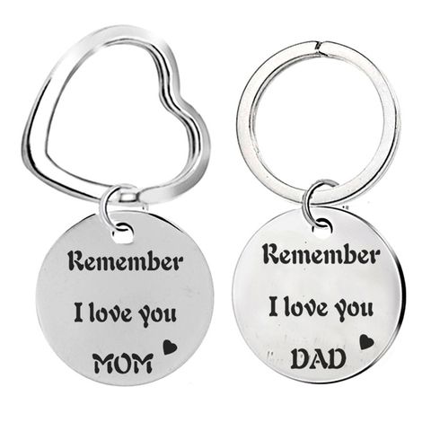 Father's Day Mother's Day Stainless Steel Keychain Wholesale