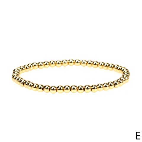 New Fashion Diamond Stacked Copper Gold-plated Bead Bracelet Mother's Day Gift