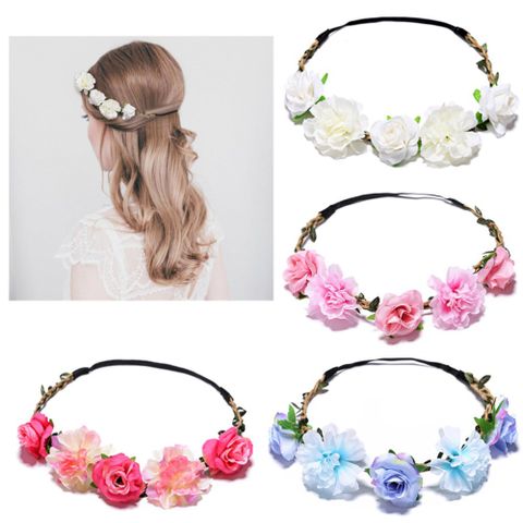 Children's Hairband Simulation Lilac Rose Headband Ladies Performance Hair Accessories