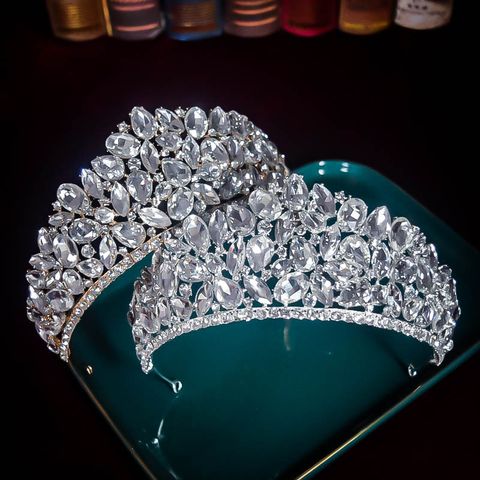 Simple Fashion Wedding Crown Hair Accessories Inlaid Diamond Head Accessories