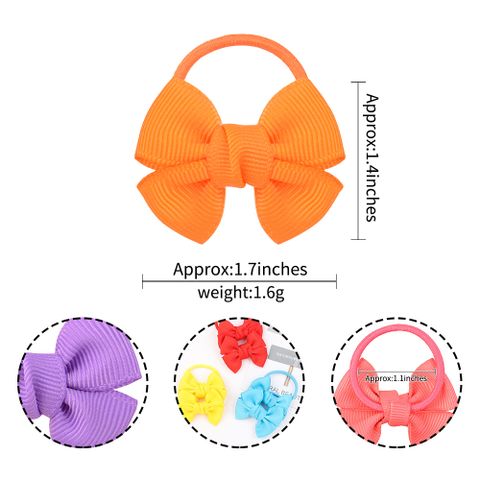 Korean Candy Colored Bow 20 Colors Children's Hair Scrunchies 12 Pics Per Pack