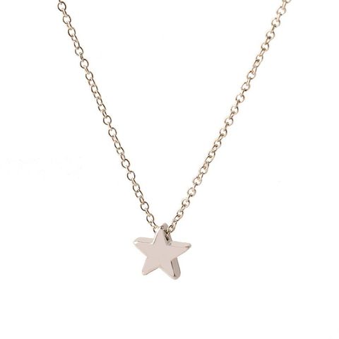 Fashion Glossy Thickened Star Alloy Pendant Collarbone Necklace