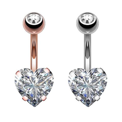 Fashion Heart Metal Plating Belly Ring