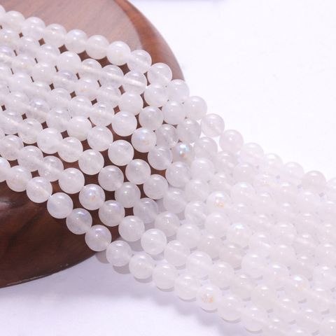 Natural White Moonstone Optimized Loose Beads Hand Beading Semi-finished Accessories