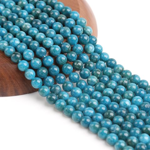 Natural Apatite Jade Loose Beads Plus Color Beads Handmade Semi-finished Jewelry