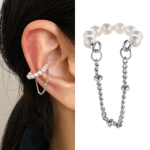 Wholesale Jewelry Vintage Style C Shape Alloy No Inlaid Inlaid Pearls Earrings