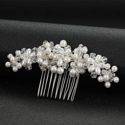 Bridal Accessories Handmade Pearl Crystal Hair Comb Hair Accessories