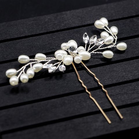 Brides Lengthened Bridal Handmade Pearl Hairband Wedding Accessories