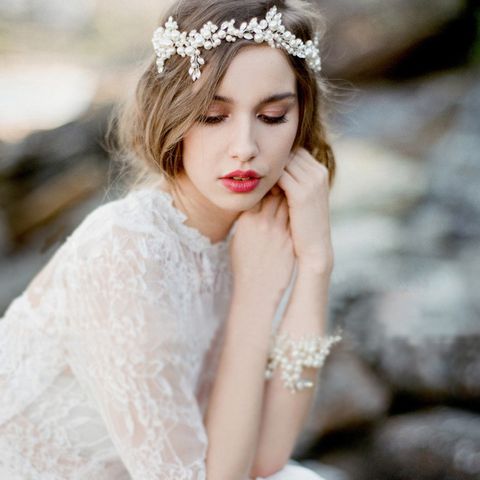 New Style Pearl Handmade Pearl Glass Headdress Wedding Hair Accessories