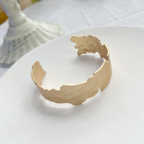 Exaggerated New Imitation Gold Foil Matte Gold Opening Bracelet Women