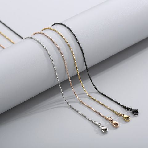 Titanium Steel 18K Gold Plated Simple Style Geometric Necklace