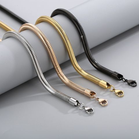 Fashion Geometric Titanium Steel 18K Gold Plated Women'S Necklace