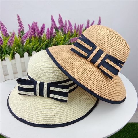 Sombrero De Hierba Para Cubrir La Cara, Informal, Plegable, Para La Playa, A La Moda De Primavera Y Verano Para Mujer