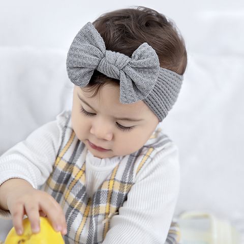 Children's Hair Accessories New Knitted Fabric Wide Baby Headbands