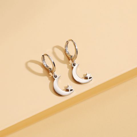 Fashion Simple Stainless Steel Earrings Geometric Drop Earrings