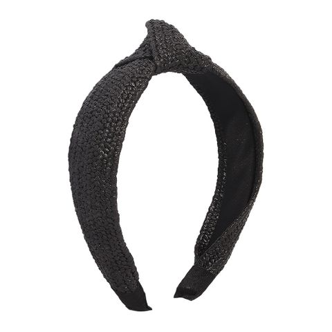 Simple Fabric Braided Wide-brimmed Knotted Headband Female