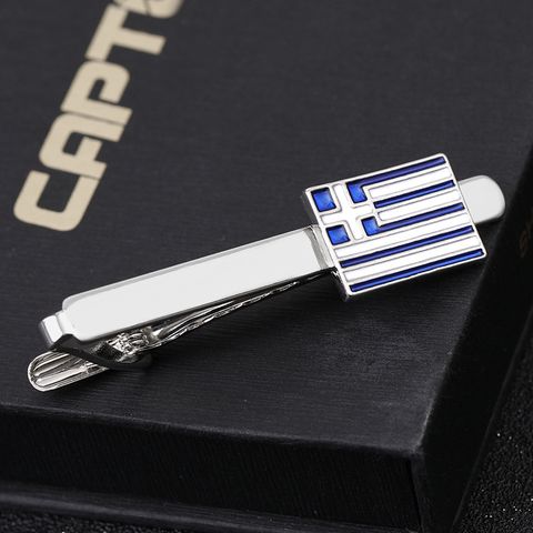 Cross-border New Accessories Europe And The United States Fashion New Men&#39;s French Business Shirts Greek Flag Tie Clips Cufflinks
