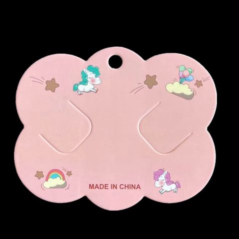 100pcs Hair Accessories Cardboard Children&#39;s Hair Accessories Paper Card Pink Cute Hairpin Card Custom Hair Ring Jewelry Packaging Cardboard