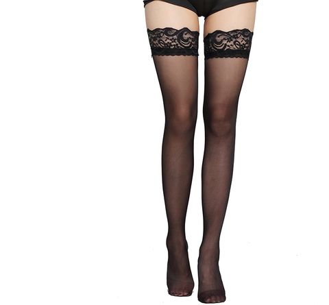 Sexy Lingerie With Wide Lace Seductive Stockings Cute Sexy Legs Long Tube High Thigh Stockings