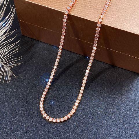 Aaa Zircon White Gold Copper Necklace Wholesale
