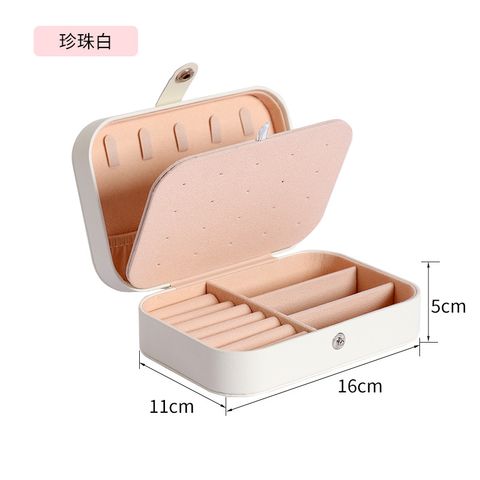 Fashion Solid Color Pu Leather Jewelry Boxes 1 Piece