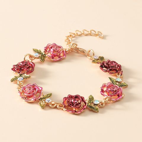 Romantic Wreath Alloy Diamond Rhinestones Valentine's Day Thanksgiving Women's Bracelets