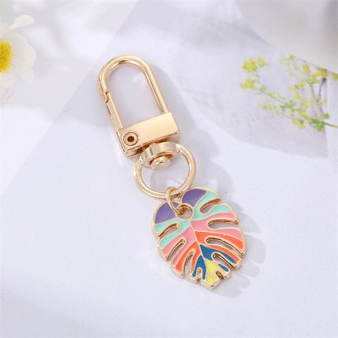 Colorful Oil Mushroom Feather Keychain Dried Flower Leaves Bag Pendant Accessories