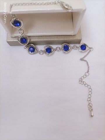 Fashion Wholesale Crystal Allioy Heart-shaped Necklace Earrings Ring Bracelet Four-piece Set
