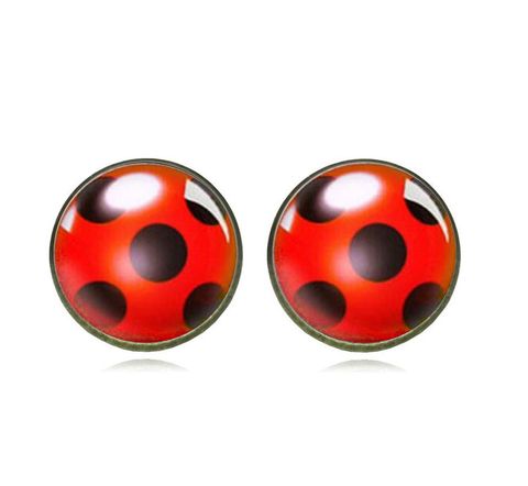 Time Gem Ladybug Stud Earrings