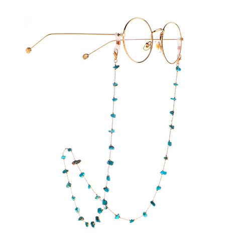 Fashion Chain Natural Deformity Turquoise Beads Handmade Eyeglasses Chain Anti-lost Chain