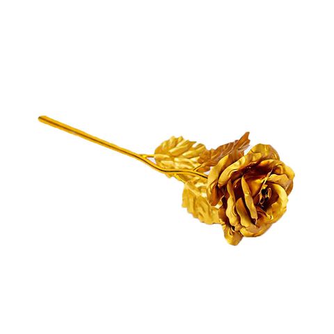 Romantic Rose Gold Foil Date Rose Flower