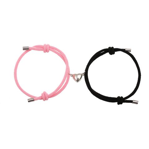 Alloy Heart Magnets Attract Simple Couple Bracelets A Pair Jewelry Wholesale Nihaojewelry
