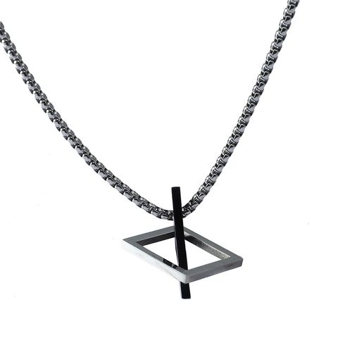 Wholesale Geometric Three-dimensional Titanium Steel Necklace Nihaojewelry