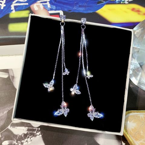 1 Set Elegant Princess Cute Butterfly Plating Alloy No Inlaid Earrings