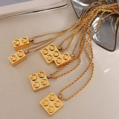 Fashion Puzzle Simple Titanium Steel 18k Gold Accessories Ring