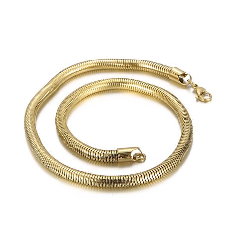 Fashion Geometric Titanium Steel 18K Gold Plated Women'S Necklace