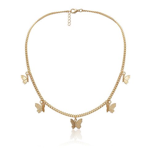 Simple Style Butterfly Alloy Plating Women's Necklace