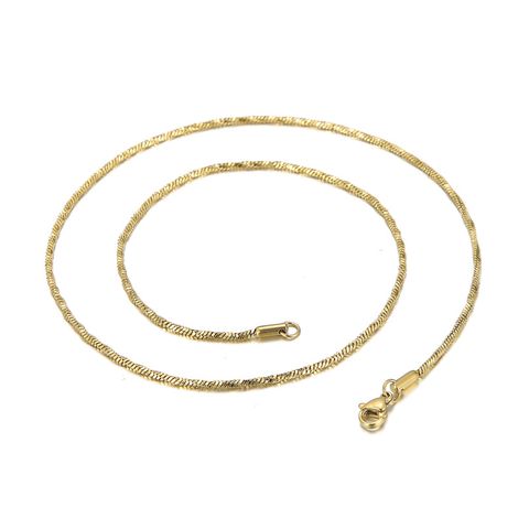 Acero Titanio Chapados en oro de 18k Moda Geométrico Collar
