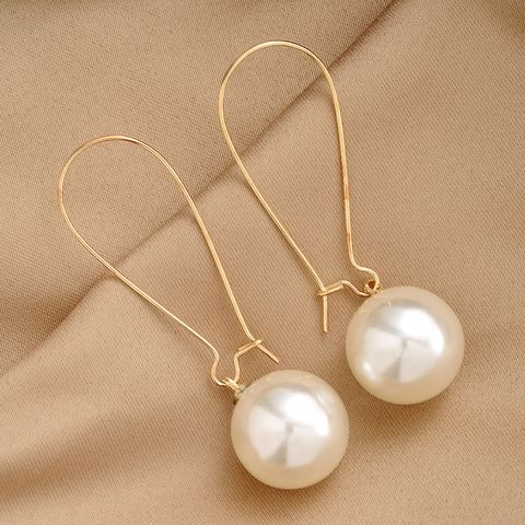 1 Set Fashion Inlaid Pearls Imitation Pearl Artificial Pearls Earrings