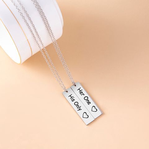 Couple Stainless Steel Long Necklace