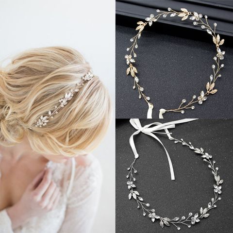 Bridal Jewelry Leaves Rhinestone Hairband Bridal Wedding Headdress