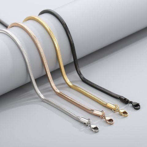 Titan Stahl 18 Karat Vergoldet Mode Geometrisch Halskette
