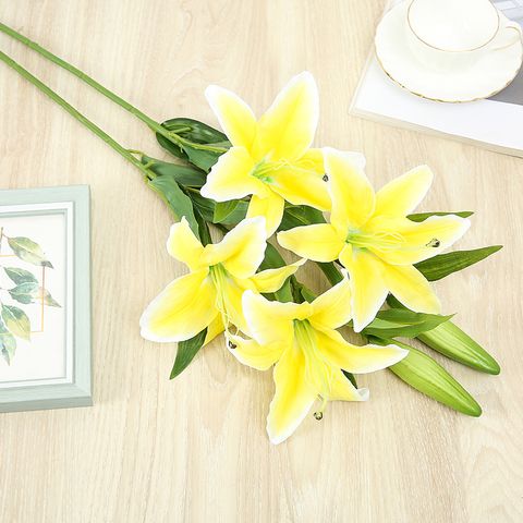 Simulation Lily 3d Feel Fake Flower Wedding Living Room Home Decoration