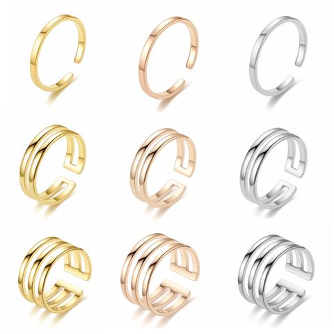Simple Plain Face Titanium Steel Ring Male Jewelry