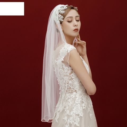 Fashion Simple Headdress With Hair Comb Veil Wedding Short Veil