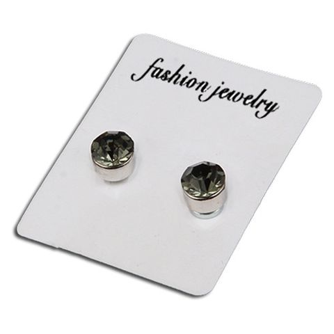 Fashion Color Diamond Stainless Steel Magnetic Earrings