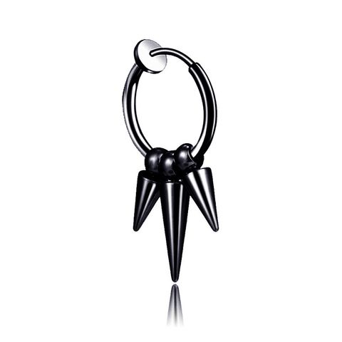 Fashion Stainless Steel Tassel Single Point Cone Earrings Single