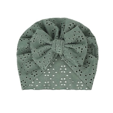Summer Cute Children's Hat Solid Color Bow Breathable Hole Hat