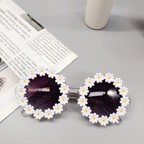 Simple Style Flower Uv400 Kids Sunglasses